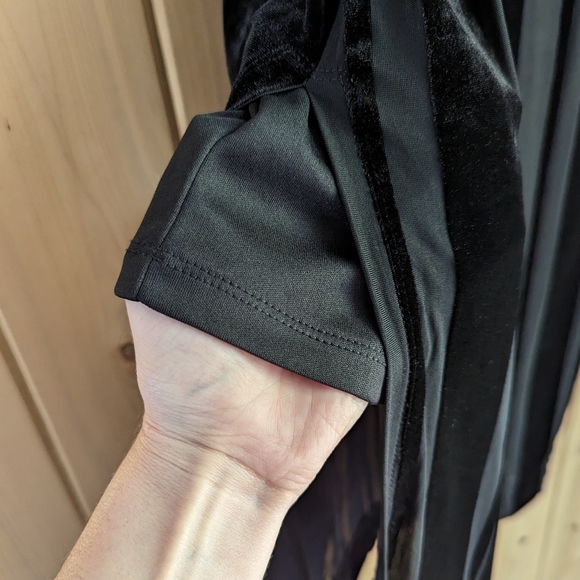 Striped Velvet / Mesh Maxi Dress - Picture 3 of 3